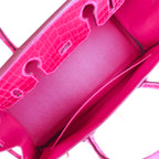 Hermes Special Order (HSS) Birkin 30 Rose Scheherazade Shiny Niloticus Crocodile Gold Hardware