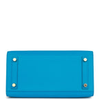 Hermes Birkin Sellier 25 Bleu Frida Epsom Gold Hardware