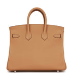 Hermes Birkin 25 In & Out Biscuit Swift Palladium Hardware