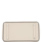 Top Quality Hermes Special Order (HSS) Birkin 35 Craie and Bleu Nuit Togo Palladium Hardware