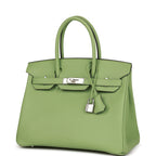 Hermes Birkin 30 Vert Criquet Epsom Palladium Hardware