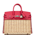 Hermes Picnic Sellier Birkin 25 Framboise Swift Palladium Hardware