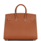 Hermes Birkin Sellier 25 Gold Epsom Gold Hardware