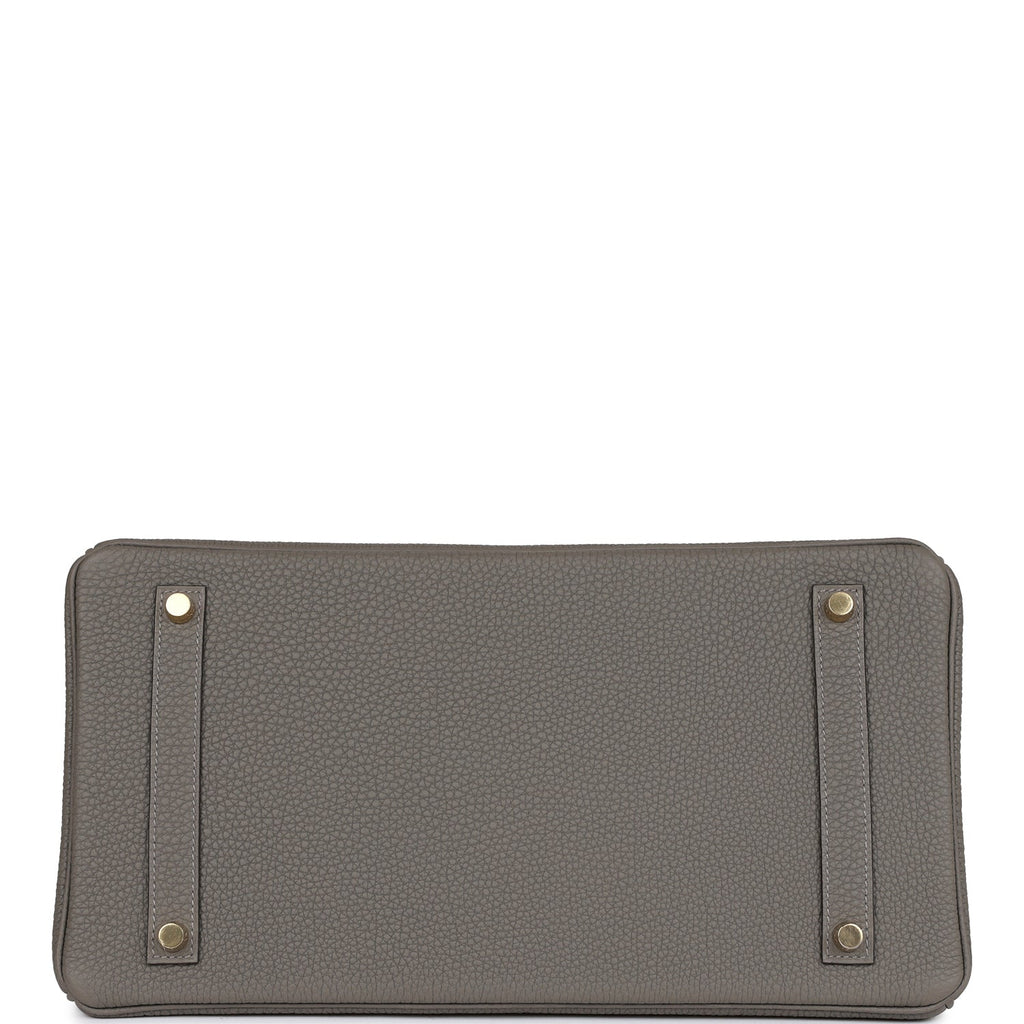 Hermes Birkin 35 Gris Meyer Togo Gold Hardware