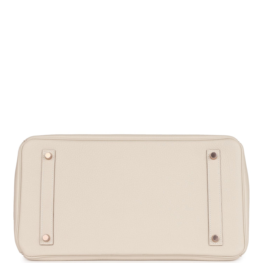 Hermes Birkin 35 Craie Togo Rose Gold Hardware