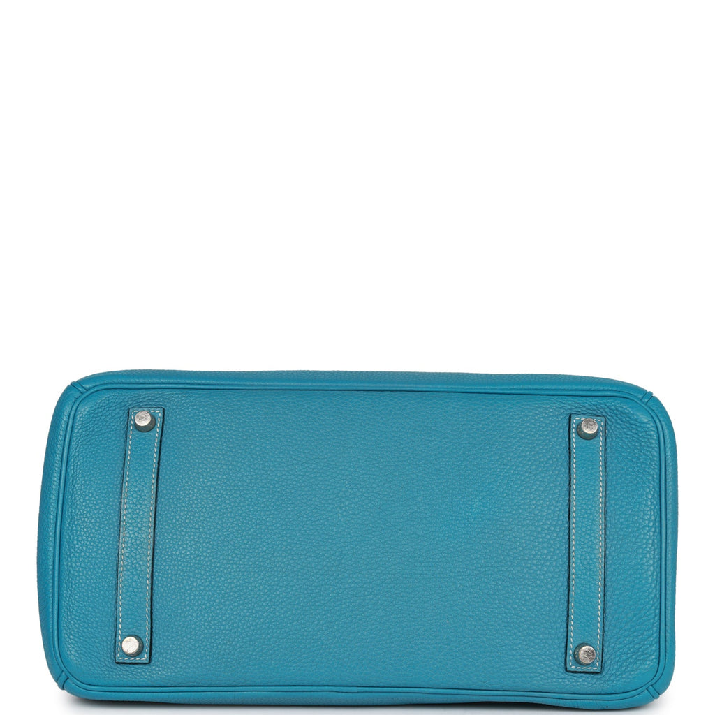 Top Quality Hermes Birkin 35 Bleu Jean Togo Palladium Hardware