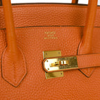 Top Quality Hermes Birkin 35 Orange H Togo Gold Hardware