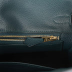 Hermes Birkin 25 Vert Cypress Matte Alligator and Togo Touch Gold Hardware