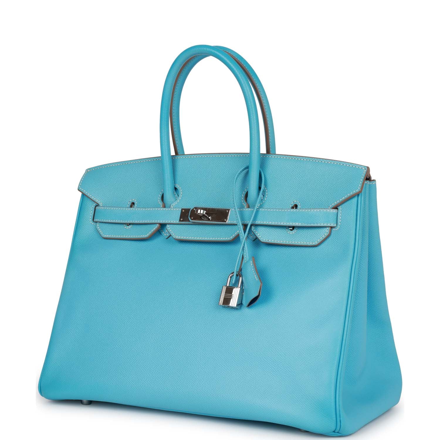 Top Quality Hermes Birkin 35 Celeste Candy Epsom Palladium Hardware