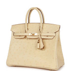 Hermes Birkin 25 Vanille Ostrich Boreal Gold Hardware