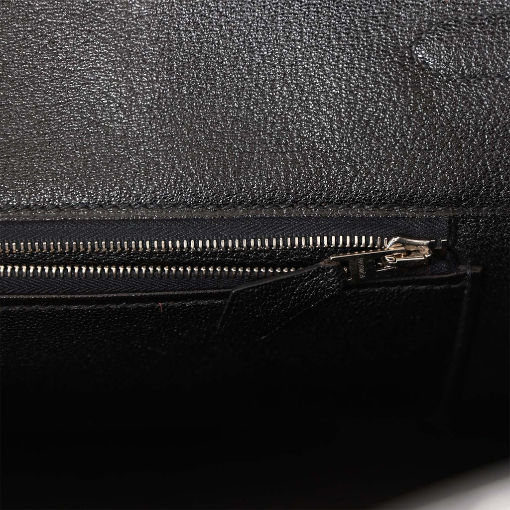 Top Quality Hermes Birkin 35 Black Matte Crocodile Porosus Palladium Hardware