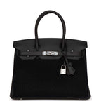 Hermes Birkin 30 Cote-a-Cote Tuffetage and Black Swift Palladium Hardware