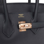 Hermes Birkin 25 Caban Swift Rose Gold Hardware