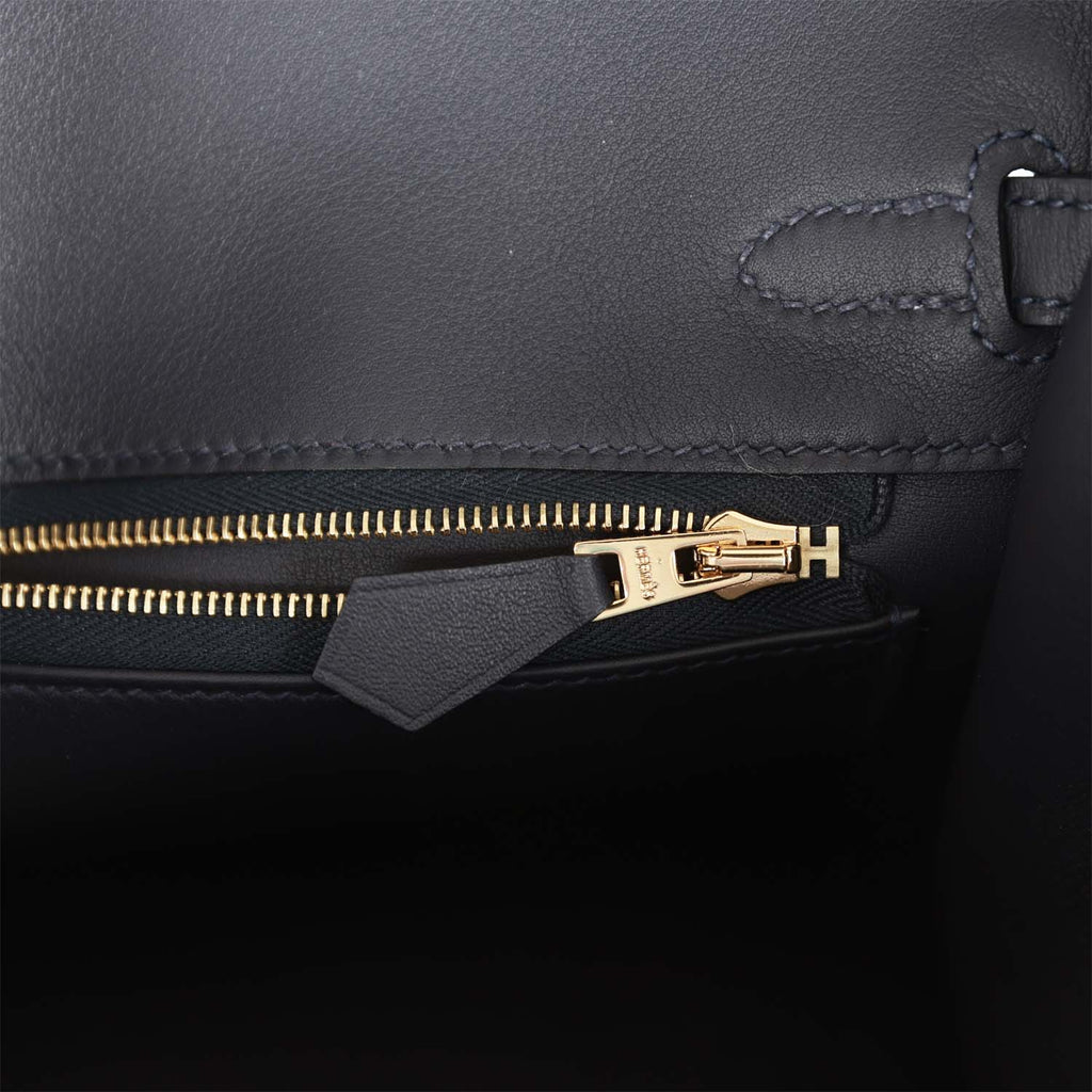 Hermes Birkin 25 Caban Swift Rose Gold Hardware