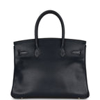 Top Quality Hermes Birkin 30 Bleu Indigo Vache Liegee Palladium Hardware