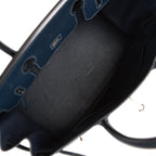 Top Quality Hermes Birkin 30 Bleu Indigo Vache Liegee Palladium Hardware