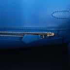 Hermes Birkin 25 Bleu Bill Toile H and Bleu France Swift Swift Palladium Hardware