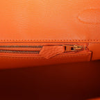 Top Quality Hermes Birkin 35 Orange H Clemence Gold Hardware