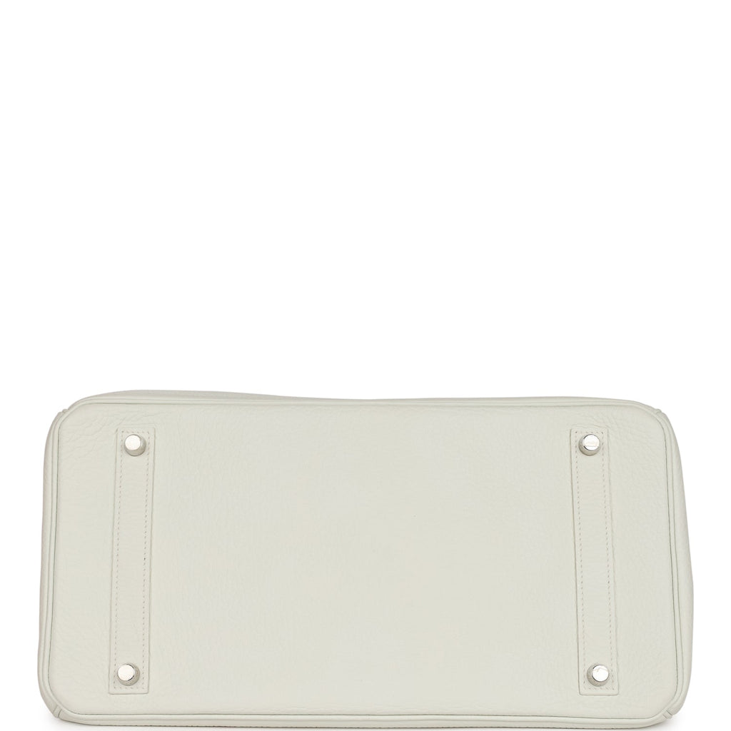 Top Quality Hermes Birkin 35 White Togo Palladium Hardware