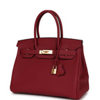 Hermes Birkin 30 Rouge Grenat Togo Gold Hardware