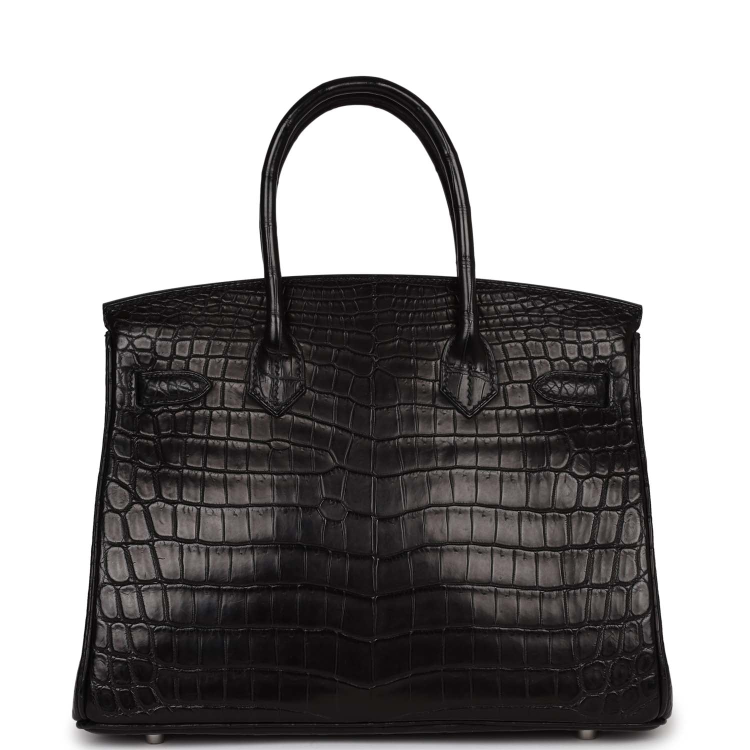 Top Quality Hermes Birkin 30cm Black Matte Niloticus Crocodile Palladium Hardware