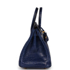 Hermes Birkin 25 Bleu Saphir Matte Alligator Gold Hardware