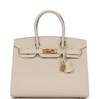 Hermes Birkin Sellier 30 Craie Epsom Gold Hardware