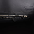 Hermes Quadrille Birkin 25 Black Swift and Ecru Toile Palladium Hardware