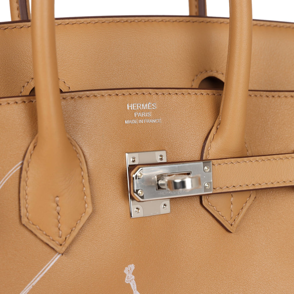 Hermes Birkin 25 In & Out Biscuit Swift Palladium Hardware