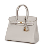 Hermes Birkin 30 Gris Pale Epsom Gold Hardware
