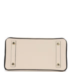 Hermes Special Order (HSS) Birkin 25 Craie and Black Togo Brushed Gold Hardware
