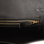 Hermes Special Order (HSS) Birkin 25 Craie and Black Togo Brushed Gold Hardware