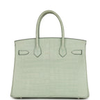 Top Quality Hermes Birkin 30 Vert D'Eau Matte Alligator Palladium Hardware