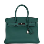 Top Quality Hermes Birkin 30 Malachite Togo Palladium Hardware