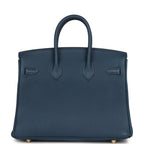 Hermes Birkin 25 Bleu De Prusse Togo Gold Hardware