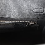 Hermes Birkin 25 Black Ostrich Palladium Hardware