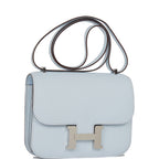 Hermes Constance 18 Bleu Brume Chevre Palladium Hardware