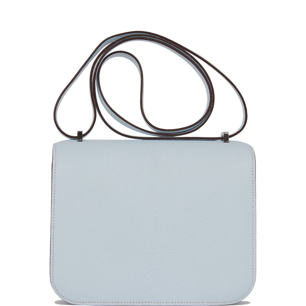 Hermes Constance 18 Bleu Brume Chevre Palladium Hardware