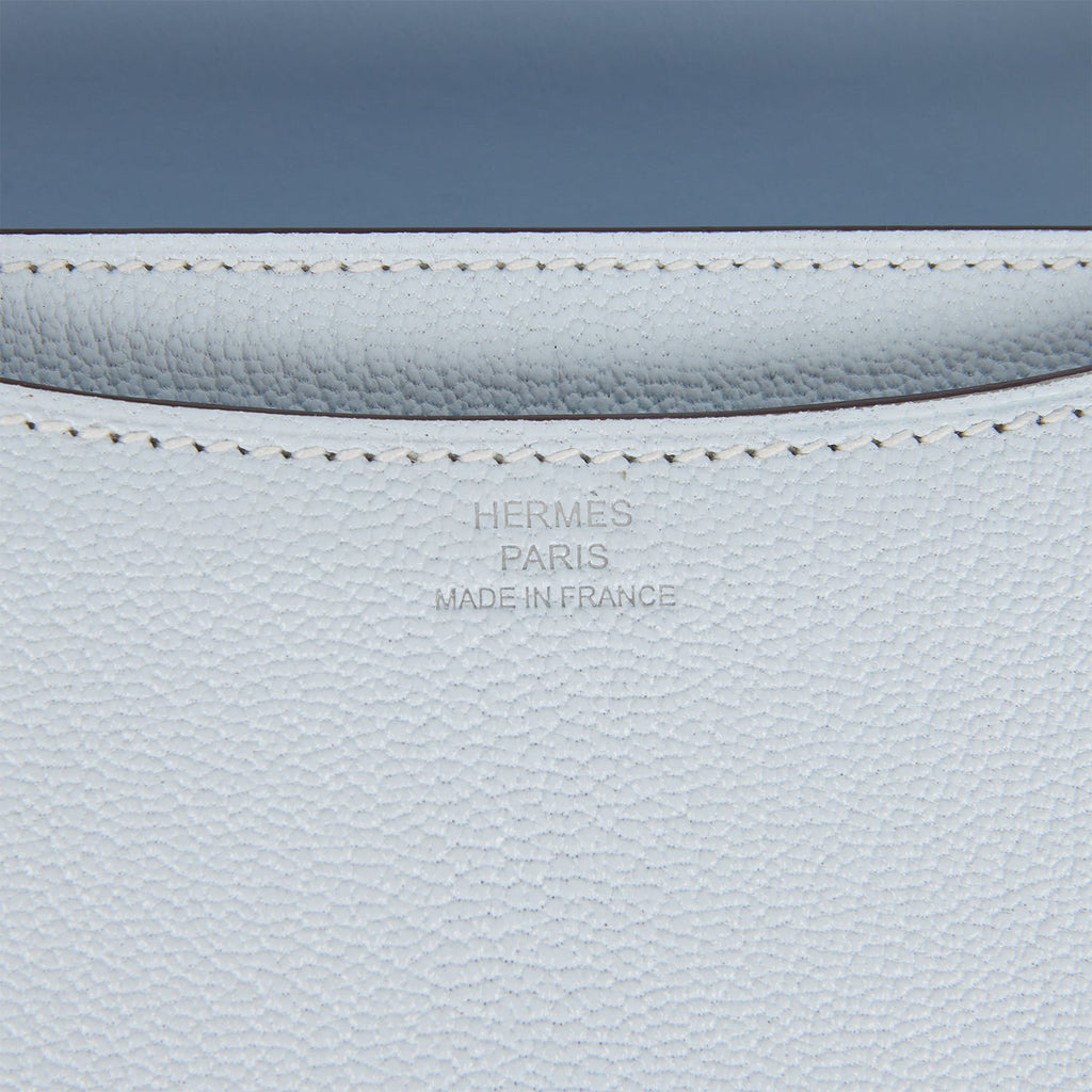 Hermes Constance 18 Bleu Brume Chevre Palladium Hardware