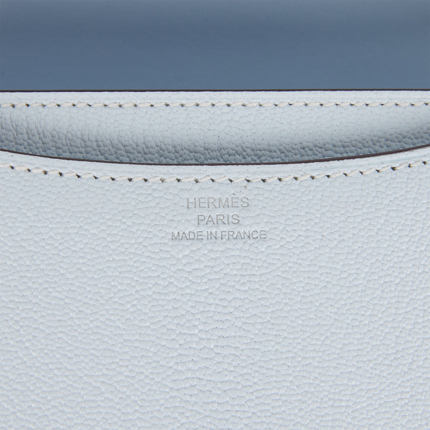 Hermes Constance 18 Bleu Brume Chevre Palladium Hardware