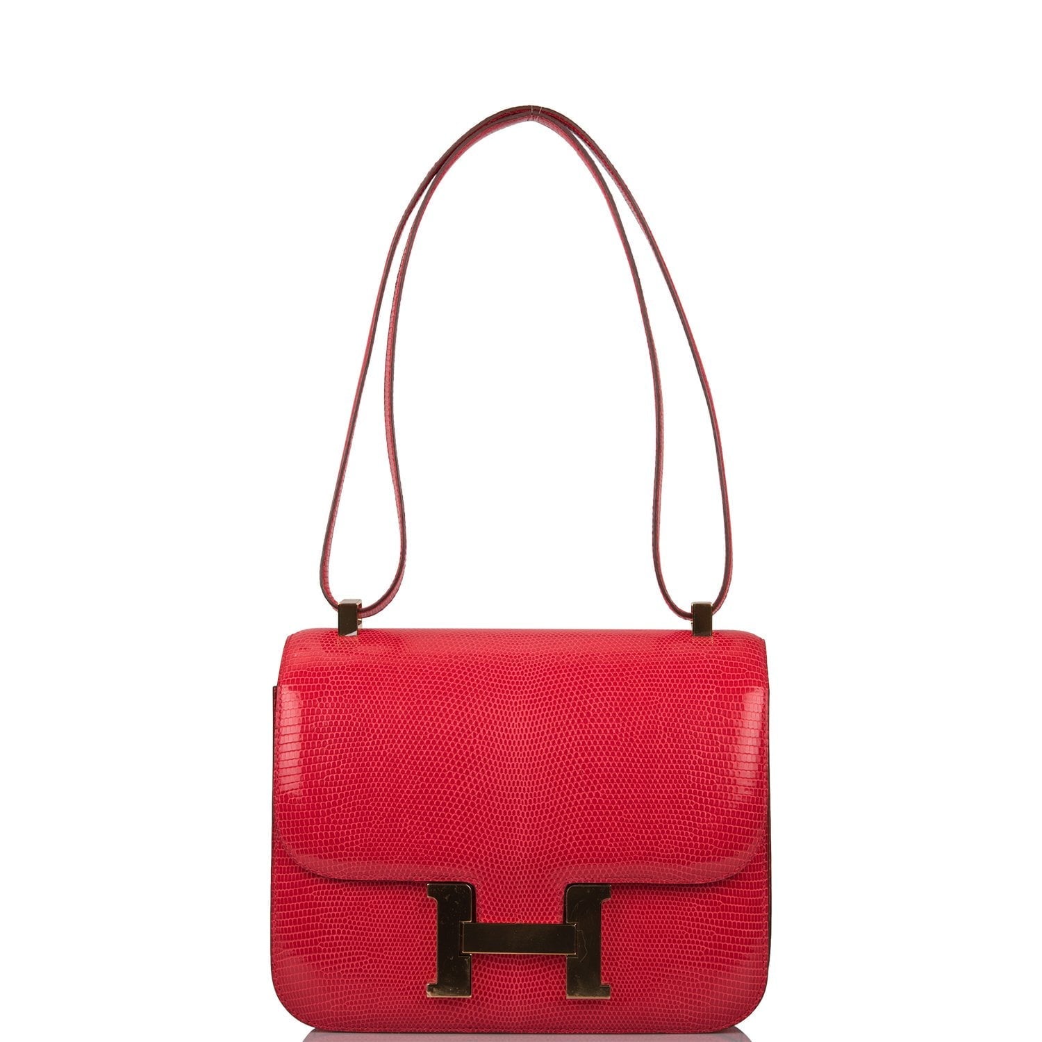 Hermes Constance 24 Rouge Exotique Lizard Niloticus Gold Hardware