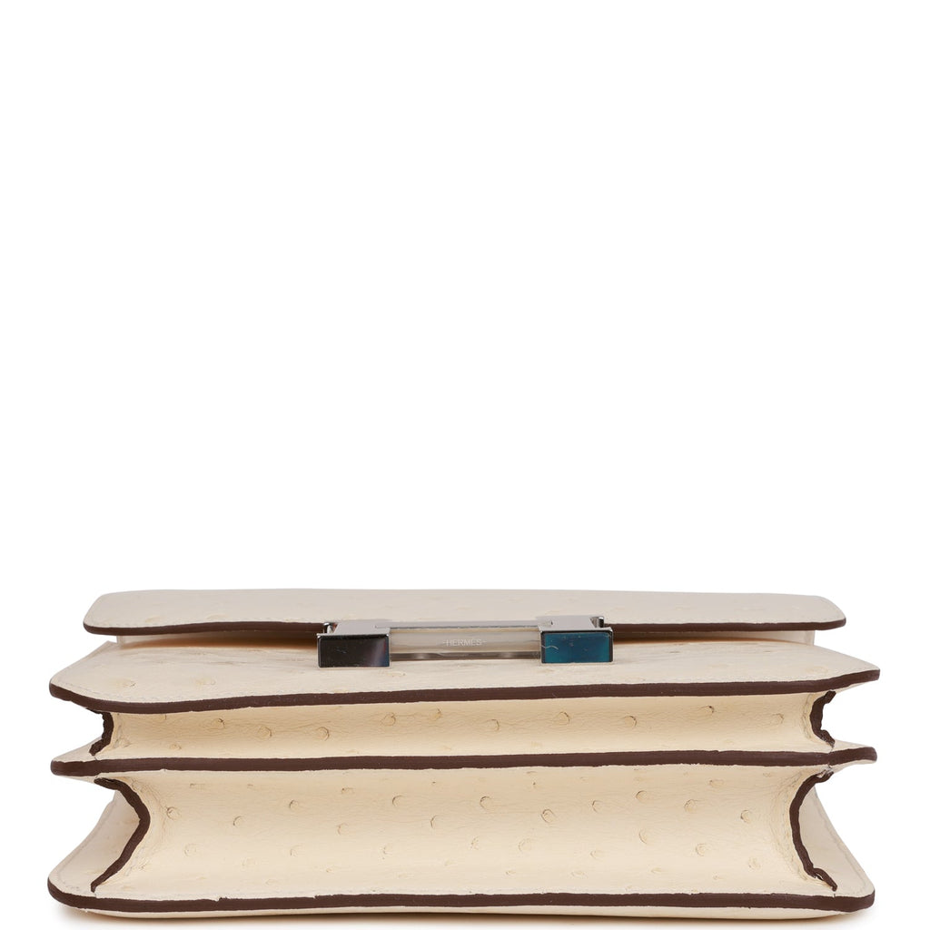 Hermes Constance 18 Nata Ostrich Palladium Hardware