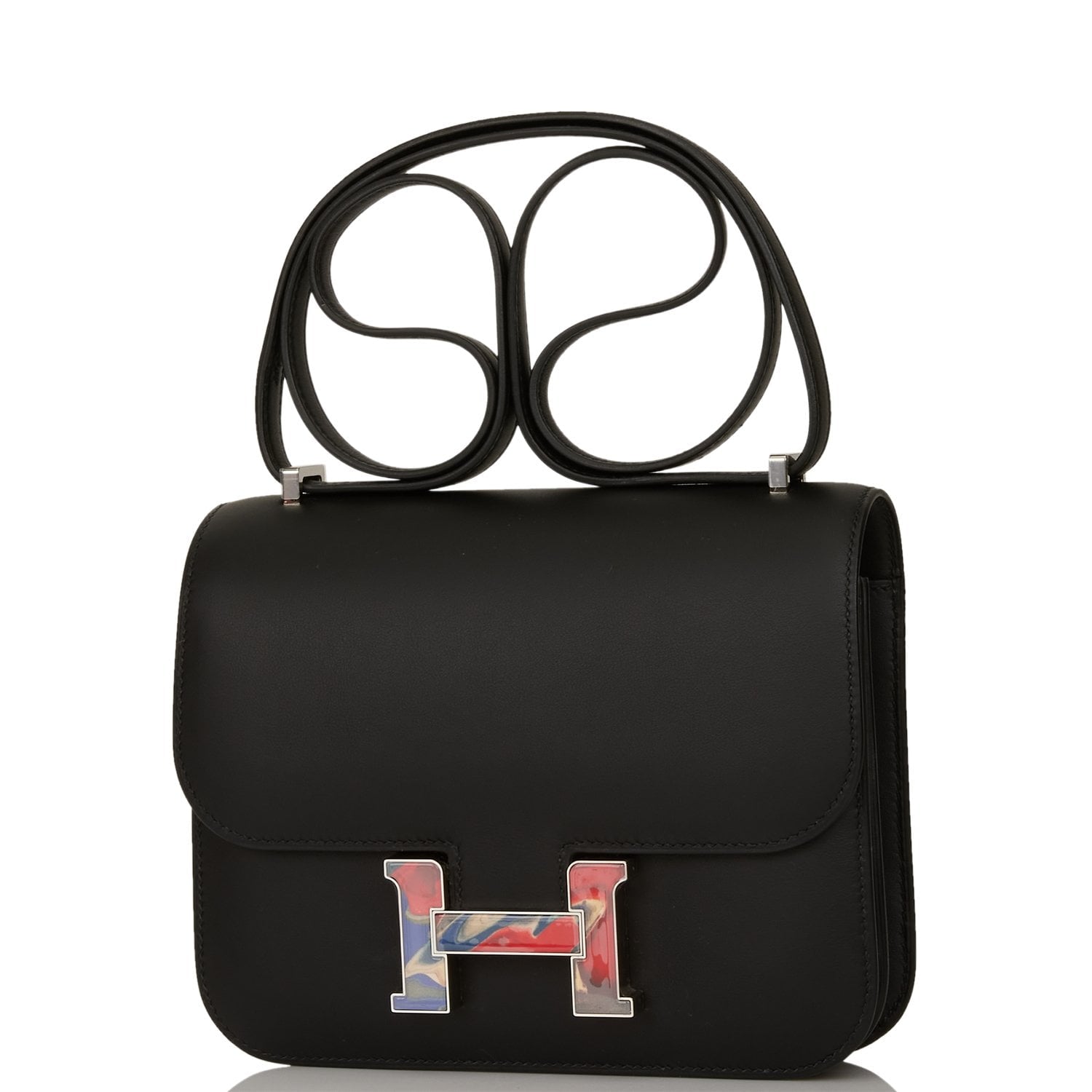 Hermes Marble Constance 18 Black Swift Palladium Hardware