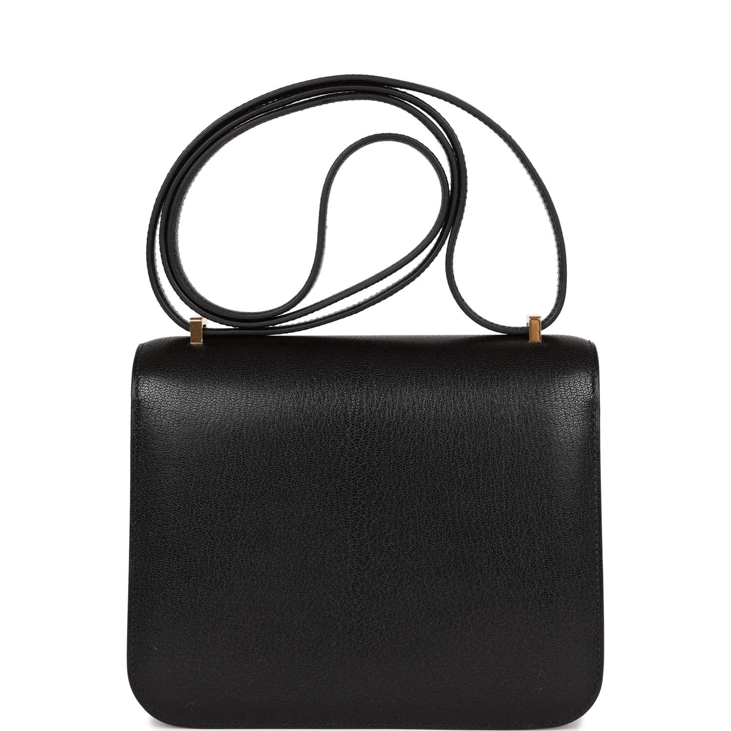 Hermes Constance 1-18 Black Chevre Gold Hardware