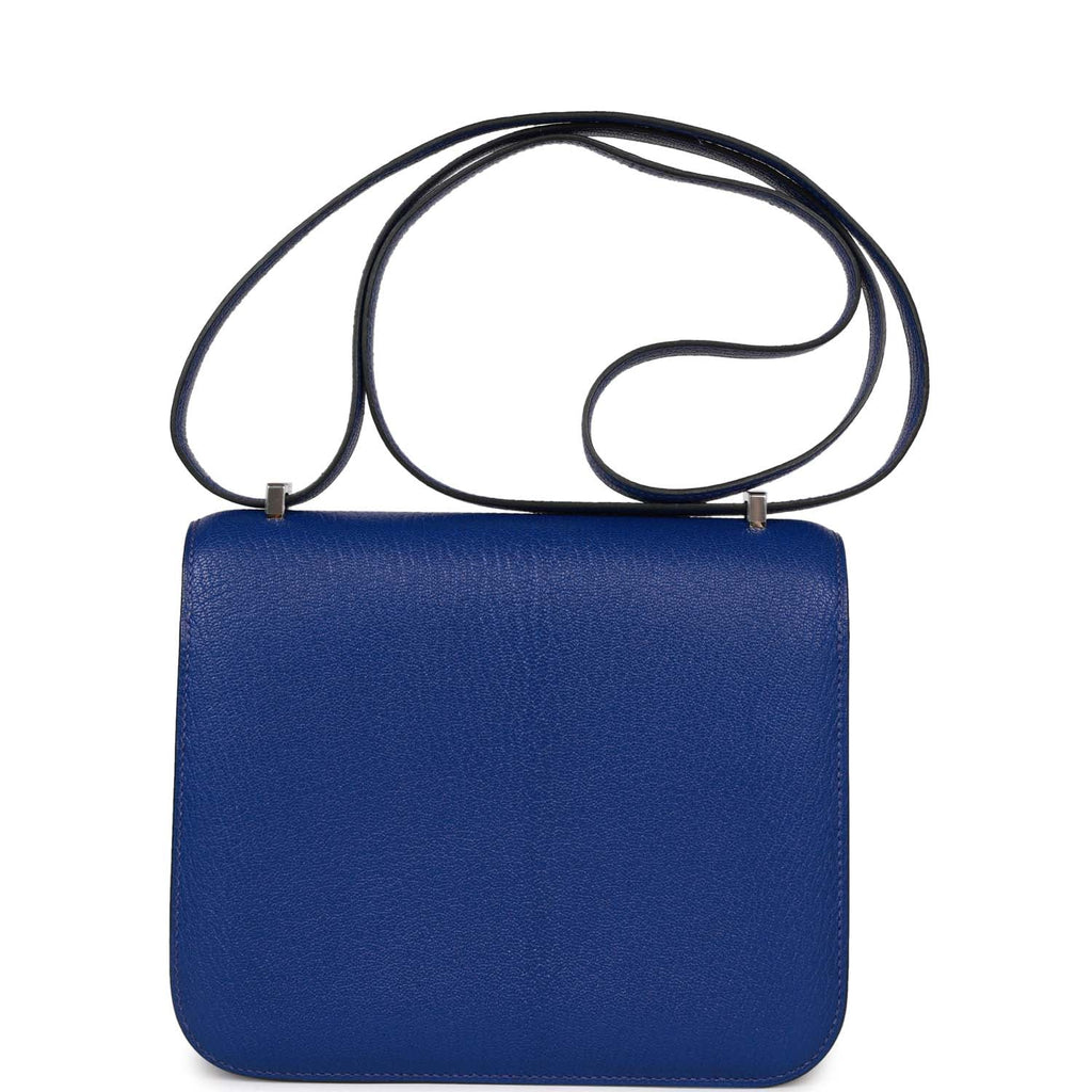 Hermes Constance 18 Bleu Electric Chevre Palladium Hardware