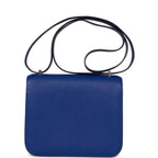 Hermes Constance 18 Bleu Electric Chevre Palladium Hardware