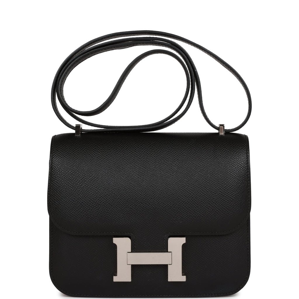 Hermes Constance 18 Black Epsom Palladium Hardware
