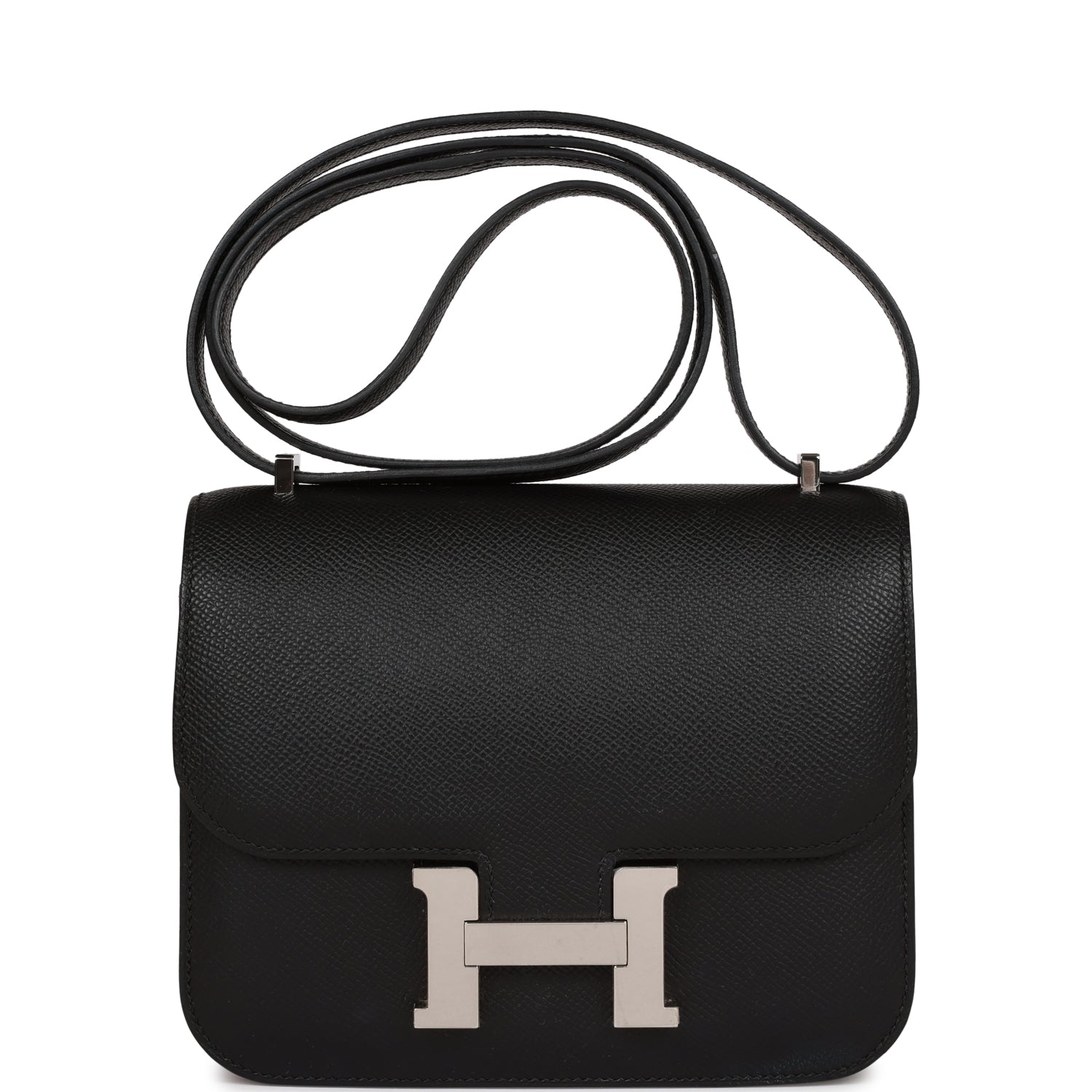 Hermes Constance 18 Black Epsom Palladium Hardware