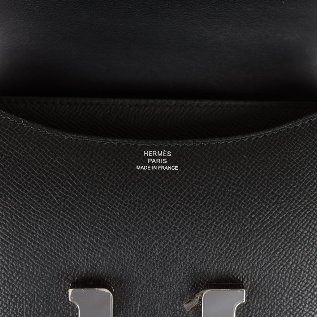 Hermes Constance 18 Black Epsom Palladium Hardware