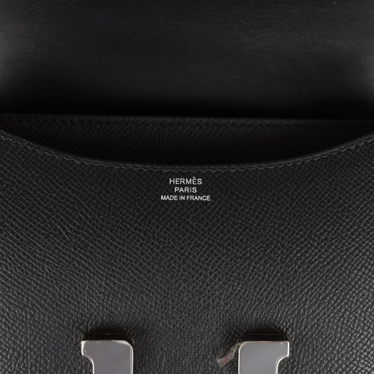 Hermes Constance 18 Black Epsom Palladium Hardware